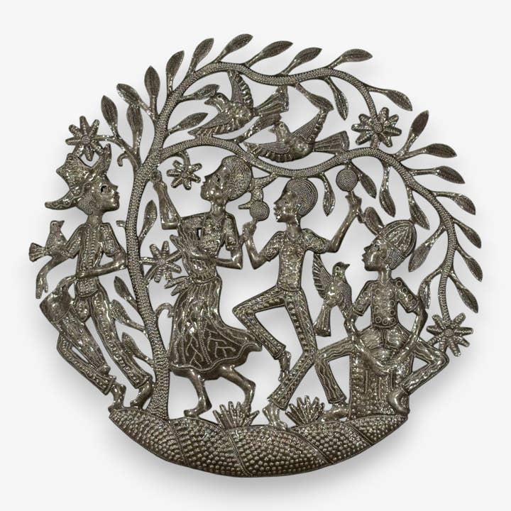 Metal Haitian Band Wall Decor 22" for wholesale by Dandarah (Ships from USA)