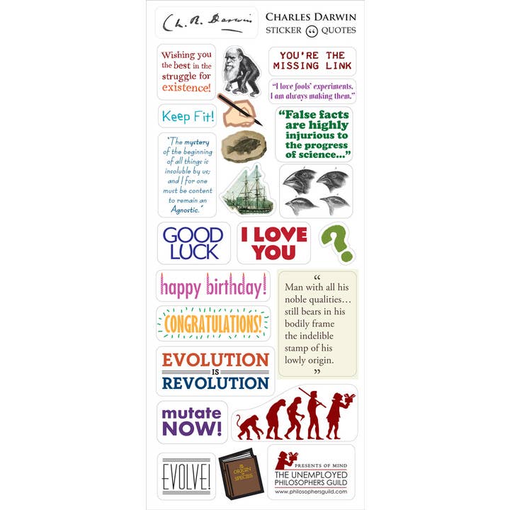 Unemployed Philosophers Guild - Vente Carte de vœux classique - Carte Charles Darwin2