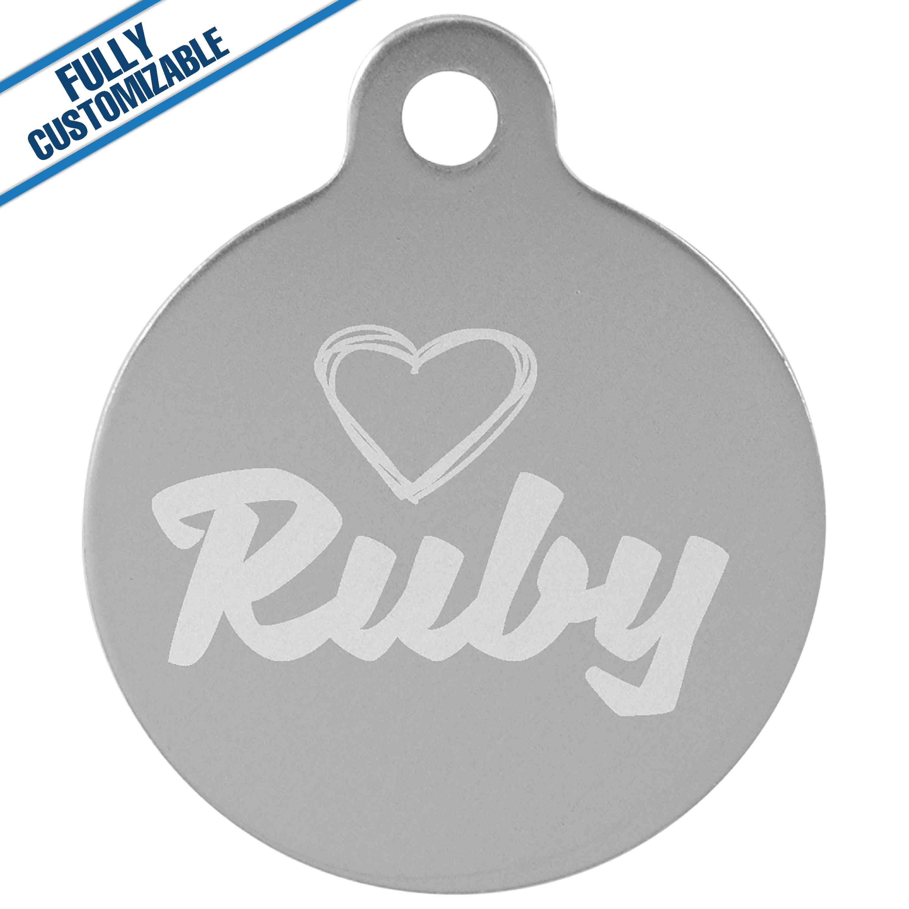 GiftWorksPlus - Wholesale Pet Identification Tag - Cat/Dog - Engraved Round Anodized Aluminum Pet Tag -Fully Customizable8