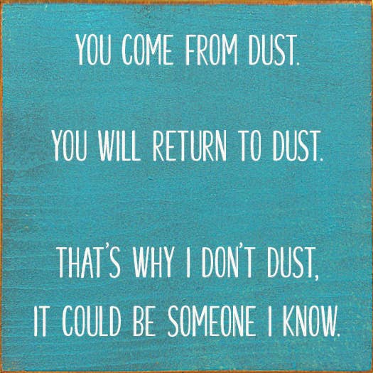 SAWDUST CITY - Wholesale Sign - You come from dust. You will return to dust- Funny Wood Sign7