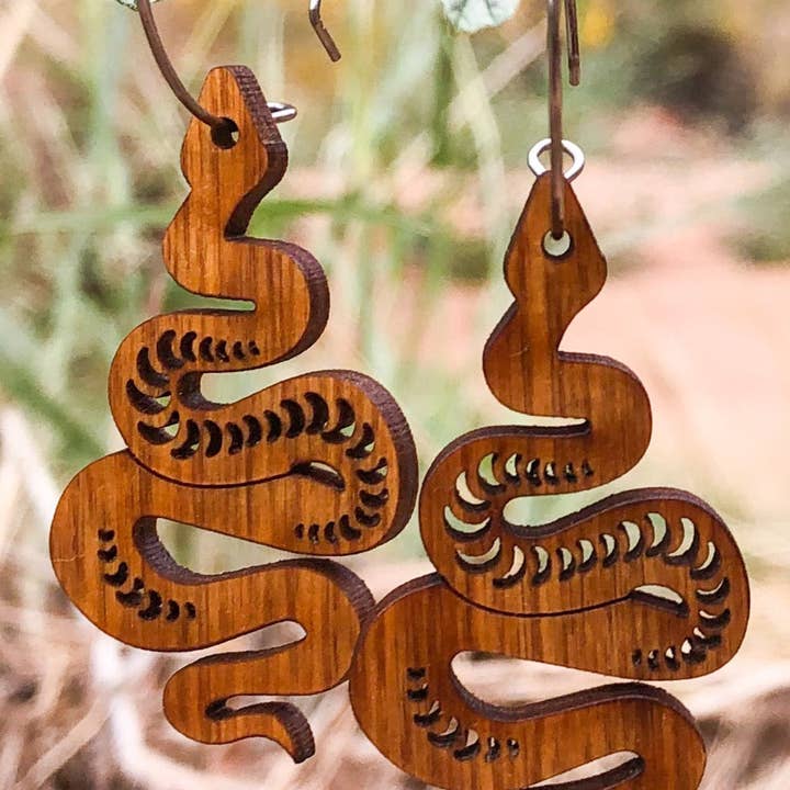 lovelevel – wholesale Dangle earrings – Natural Wood Earrings | SNAKES4