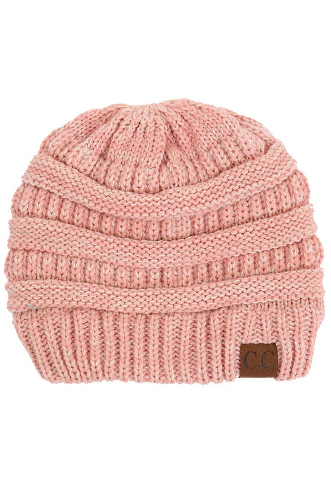 Hana - Wholesale Beanie - Women's - C.C Two Tone Color Knit Beanie0