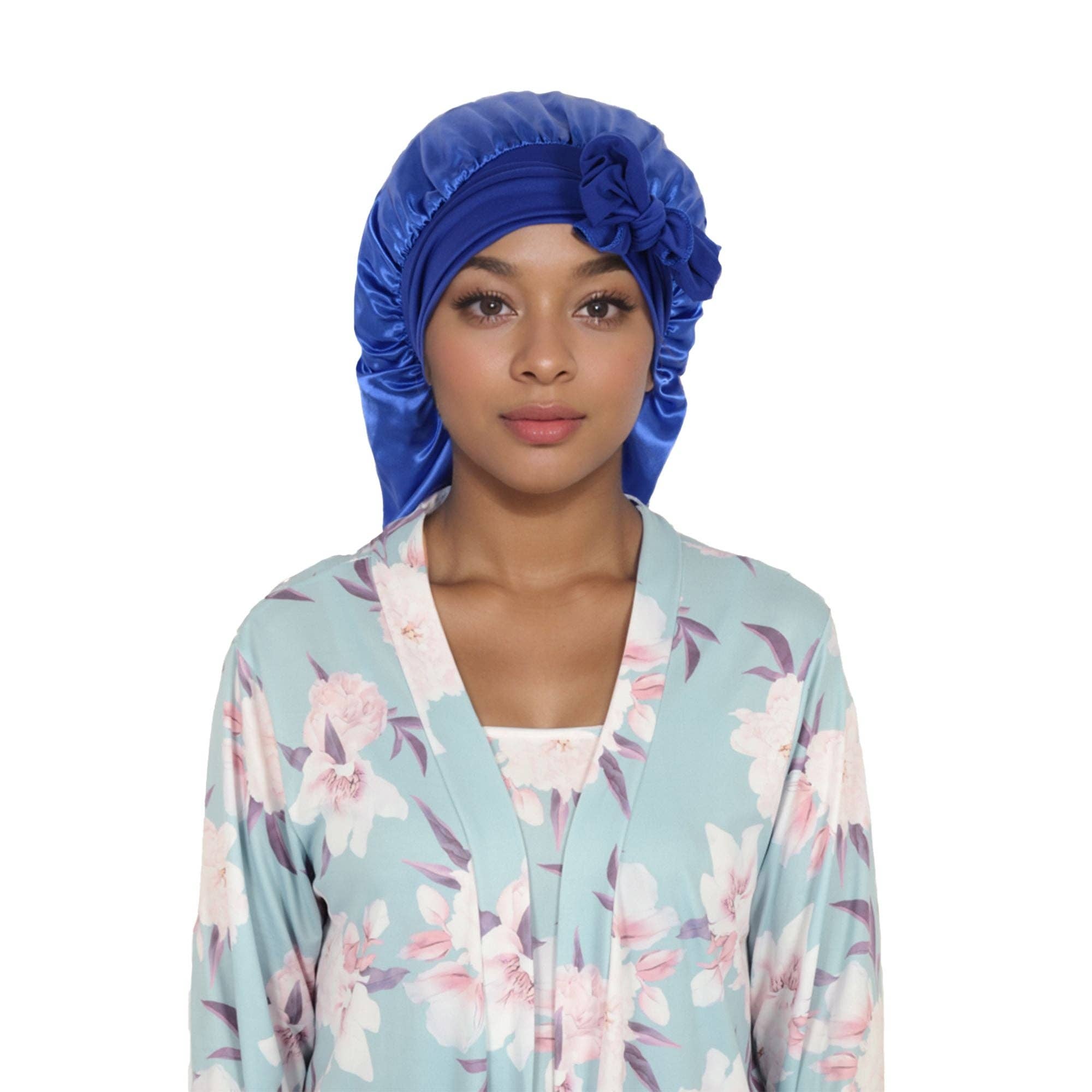 AK Brand - Wholesale Sleep Cap / Bonnet - Women's - Satin Long Bonnet Sleep Cap with Stretch Turban Band32