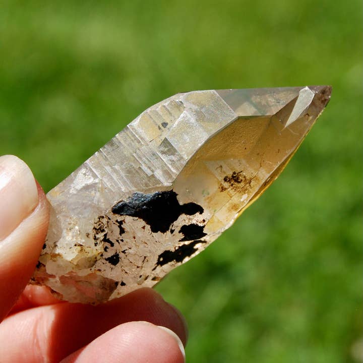 Caspar Curiosities – wholesale Spiritual stone/crystal – 2.3in 45g Intricate Smoky Quartz Crystal Cathedral, Akashic Lines, Malawi msq145