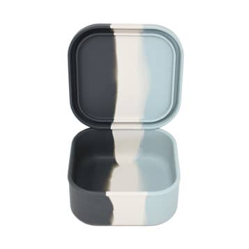 The Dearest Grey Smalls Bento Box - Blue Tie Dye for wholesale by The Dearest Grey