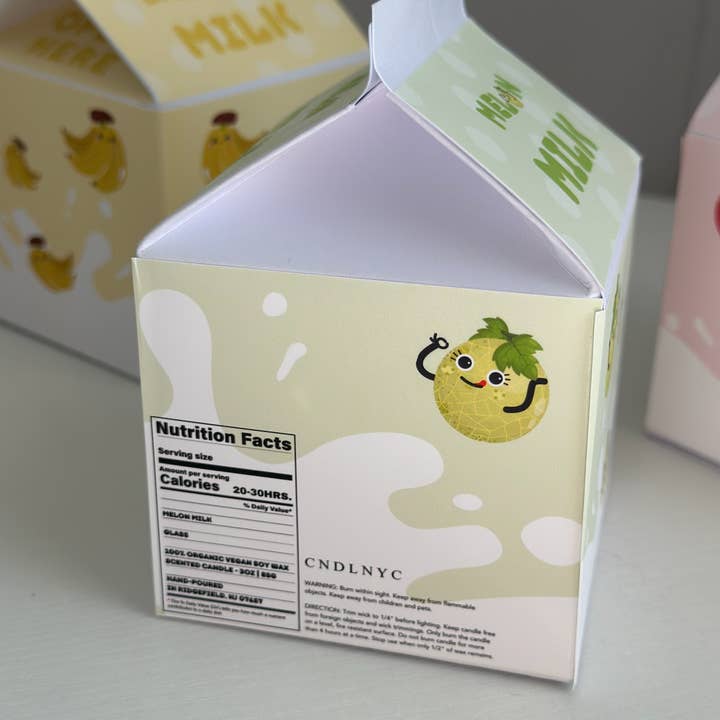 CNDLNYC - Wholesale Novelty Candle - CNDLNYC | Milk Candle Series (Strawberry, Melon, Banana)3
