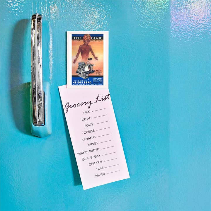 Found Image Press - Wholesale Magnet - Magnet FG-205 Semi-Nude Genie with Printing Press1