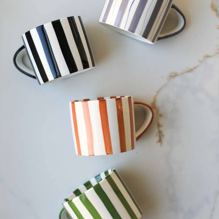 Fodory – wholesale Kaffekoppar – Enkla randiga muggar