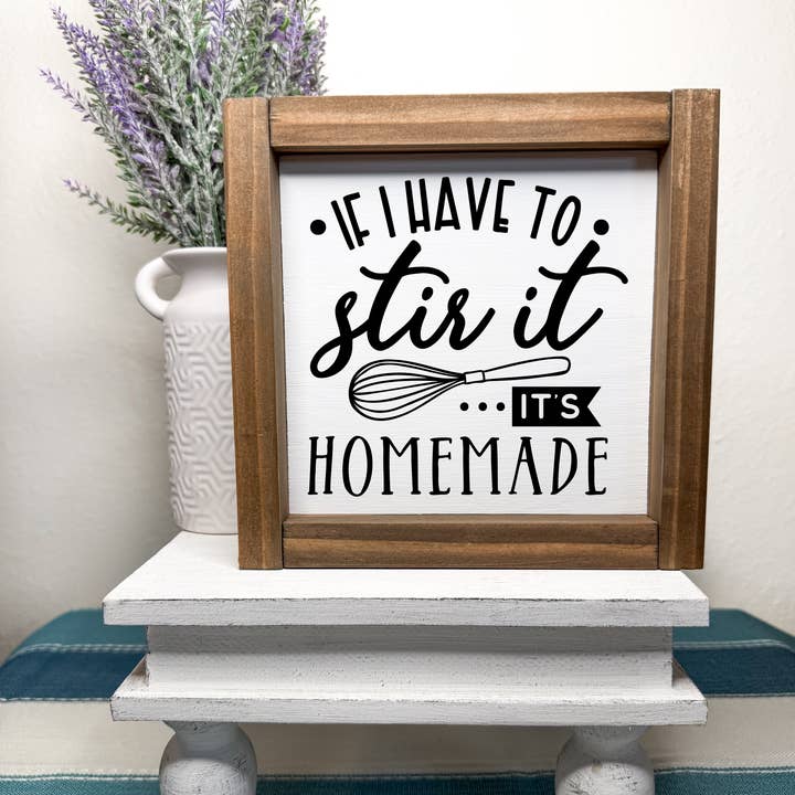 Enseigne de cuisine rustique en bois encadrée | Décoration de cuisine neutre pour la vente par Ruaille Buaille Co