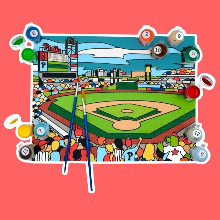 The Bank (Philly) - Paint by Number Kit (8.5x11) for wholesale by Colorful Creators