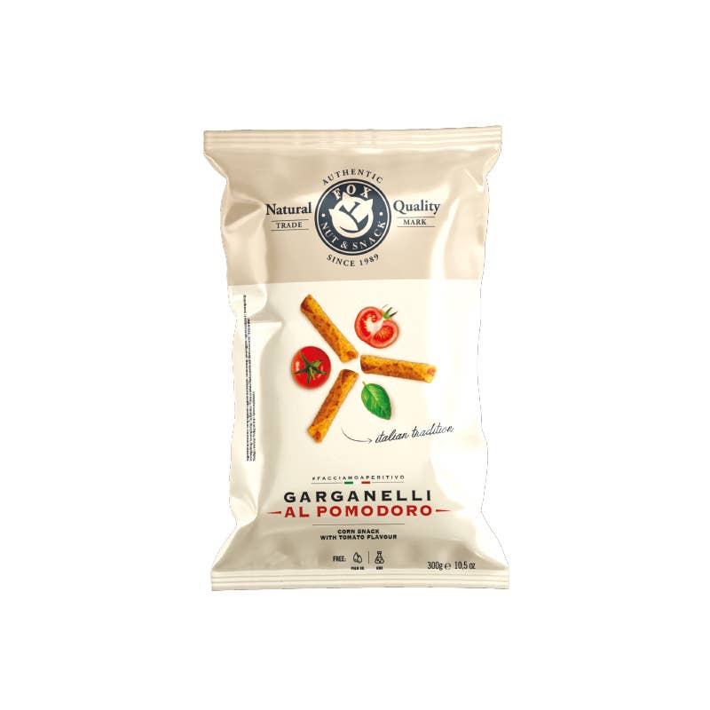 Fox Nut&Snack - Wholesale Puffed Snack - Garganelli with tomato 15 pcs x 300 g