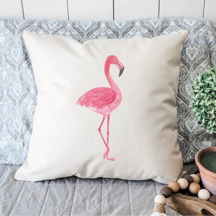 Flamingo Pillow Cover for wholesale by Go Charlotte