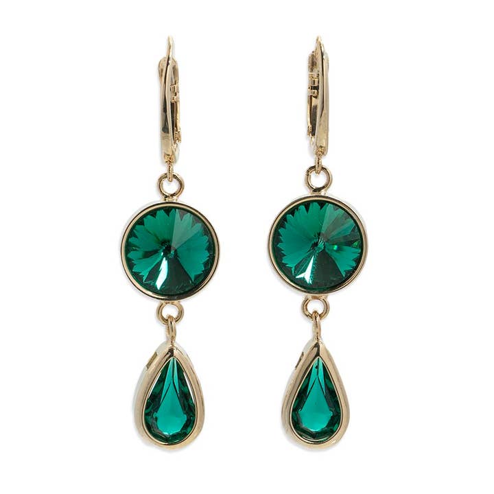 Pendientes colgantes con cristales para venta al por mayor de Bijoux Jean André S.R.L.