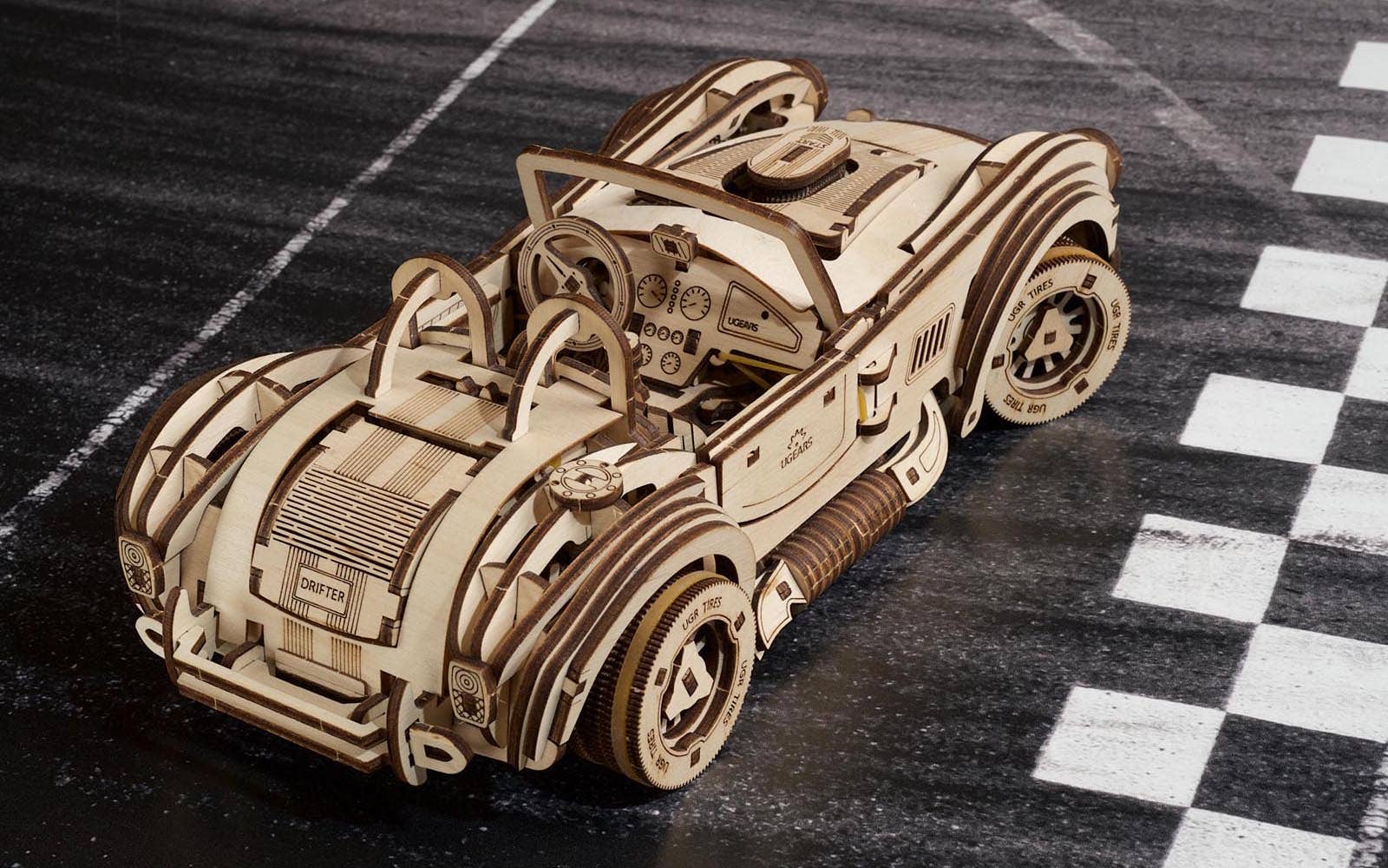 Ukidz LLC - Wholesale DIY Craft Kit - UGears Drift Cobra Racing Car -Wooden 3D Puzzles - DIY7