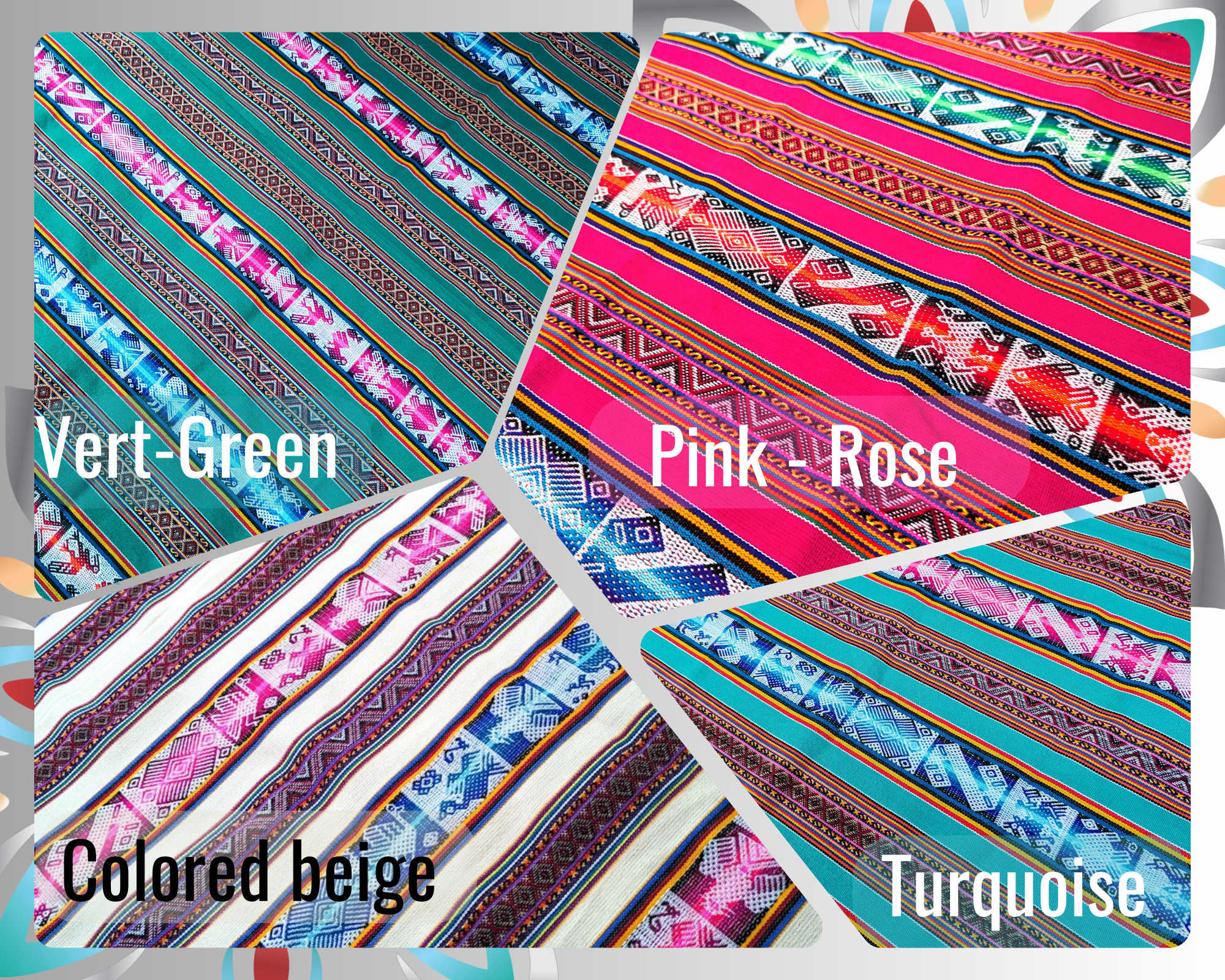 Zia's Beauties – Großhandel Tischdecken – Pack mit 10 Mestana-Tischdecken – Schamanische Tischdecke Modell Chincheros2