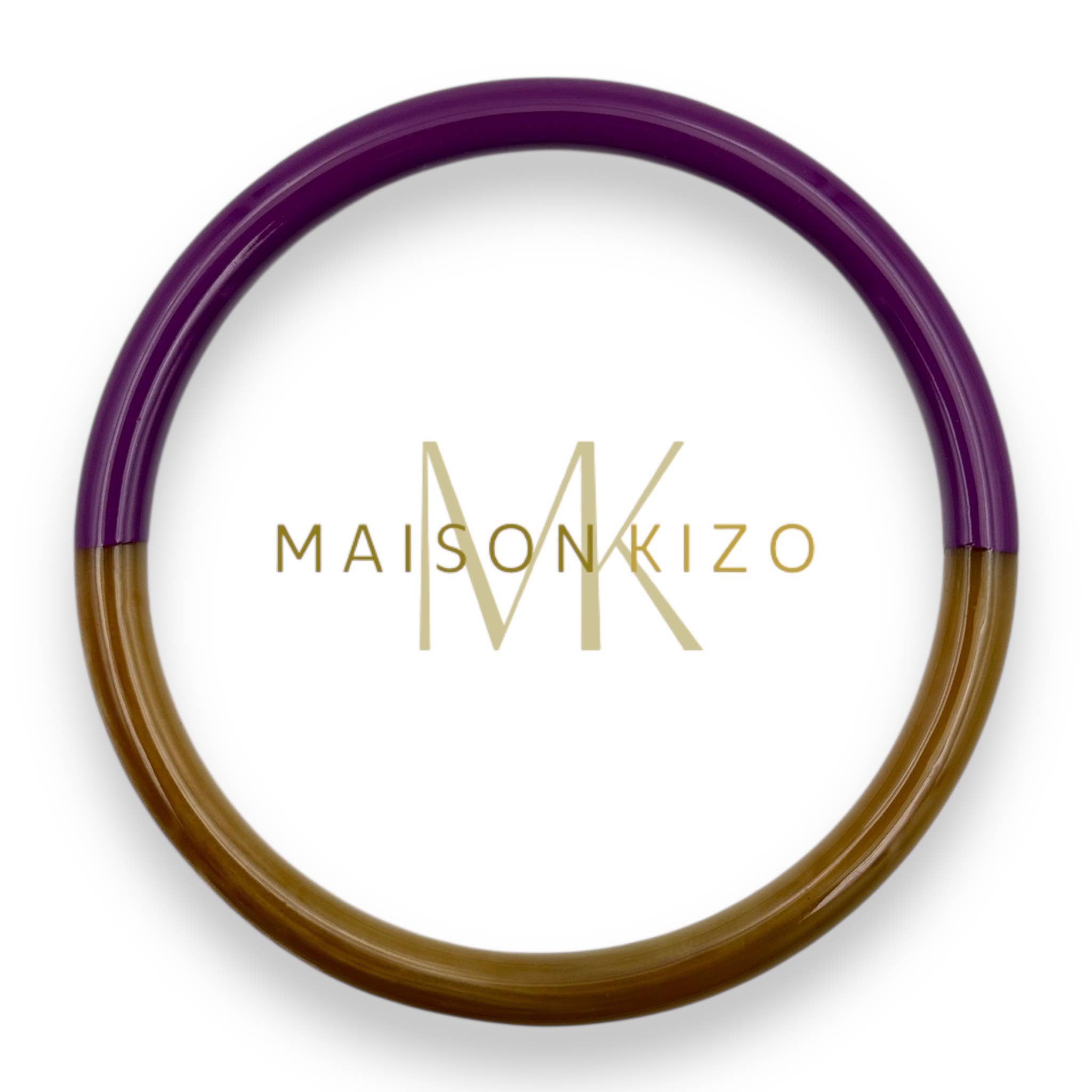 MAISON KIZO - Wholesale Bangle Bracelet - Majesty Purple lacquered buffalo horn bangle0
