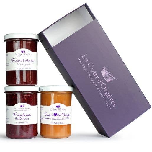 Trio Box - Breizh Therapy met Bretonse aardbei, framboos en Coeur de Breizh voor wholesale door La Cour d'Orgères