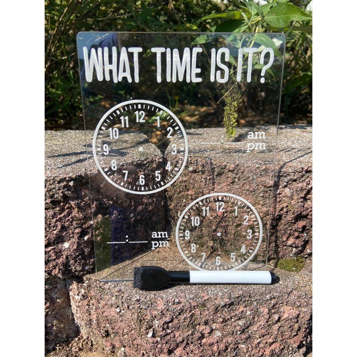 Tappetino Didattico Cancellabile per Imparare a Leggere l'Ora con Angoli Arrotondati per la vendita all'ingrosso da parte di Handmadeohio