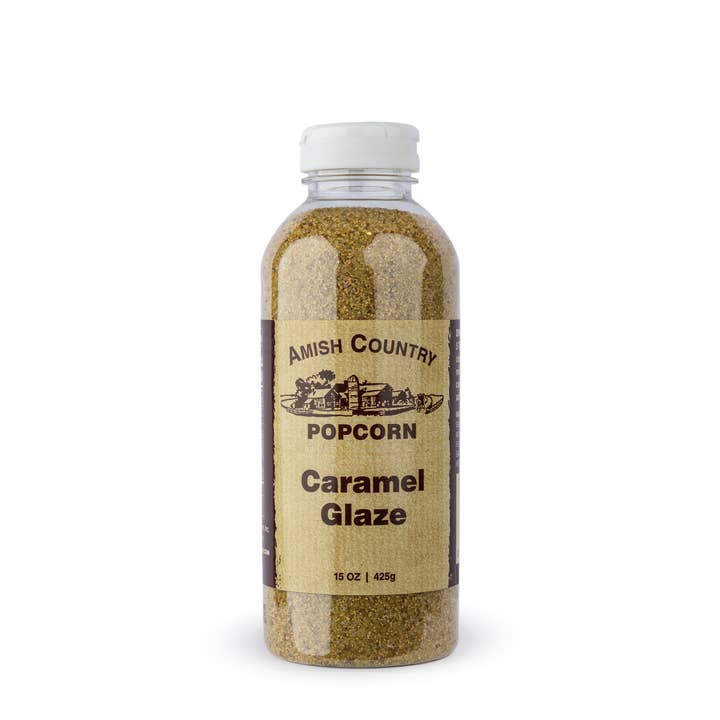 15oz Bottle of Caramel Glaze for wholesale by Amish Country Popcorn