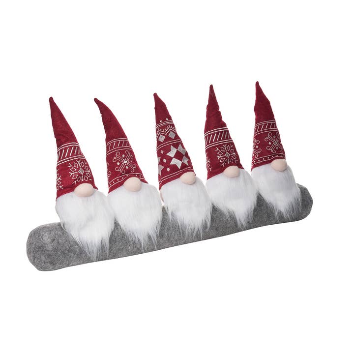 Transpac - Wholesale Christmas Decoration - CLOSEOUT Christmas Plush Nordic Gnome Draft Dodger