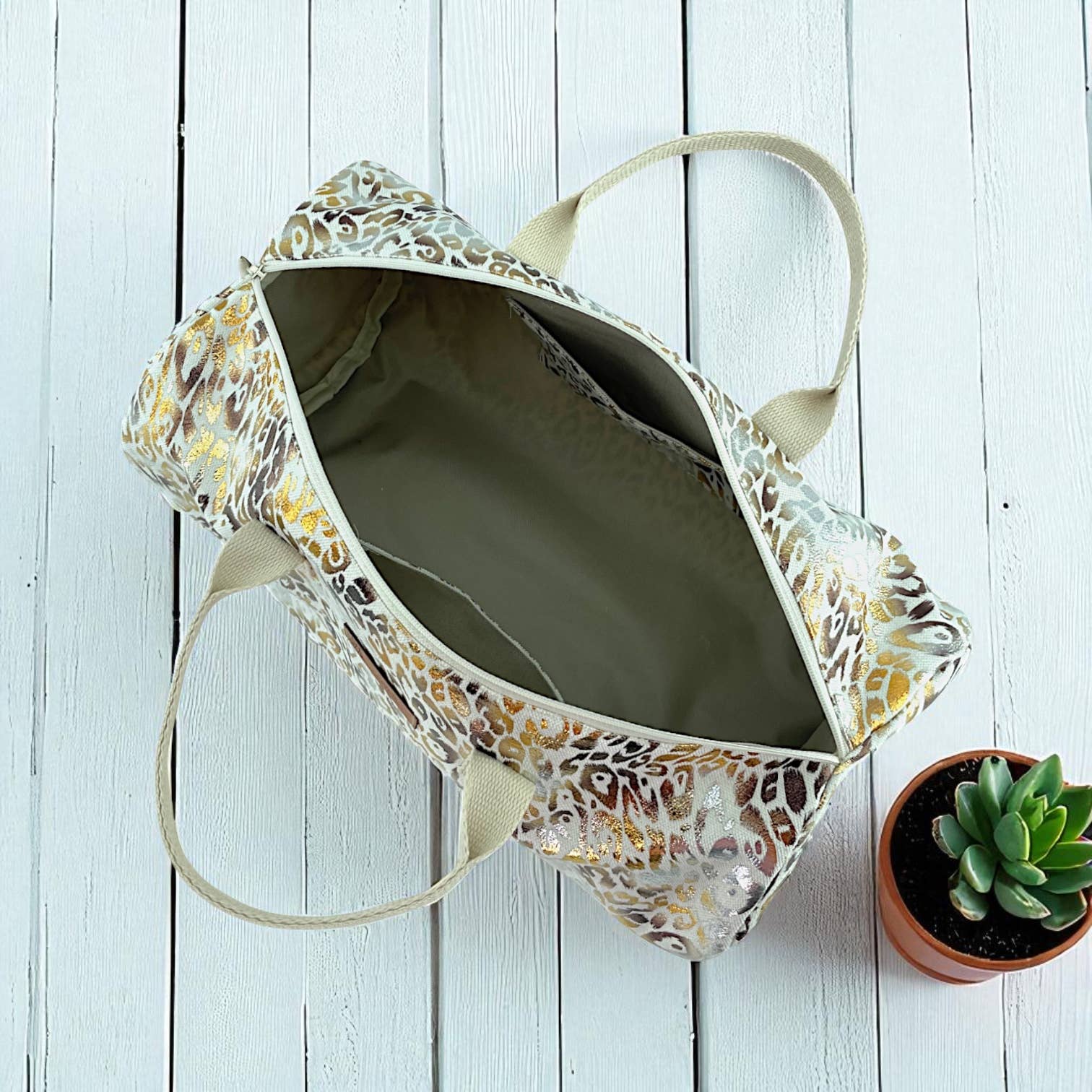 Emmanuel Création – wholesale Weekender bag – Unisex – Duffle bag, "Savannah" white2