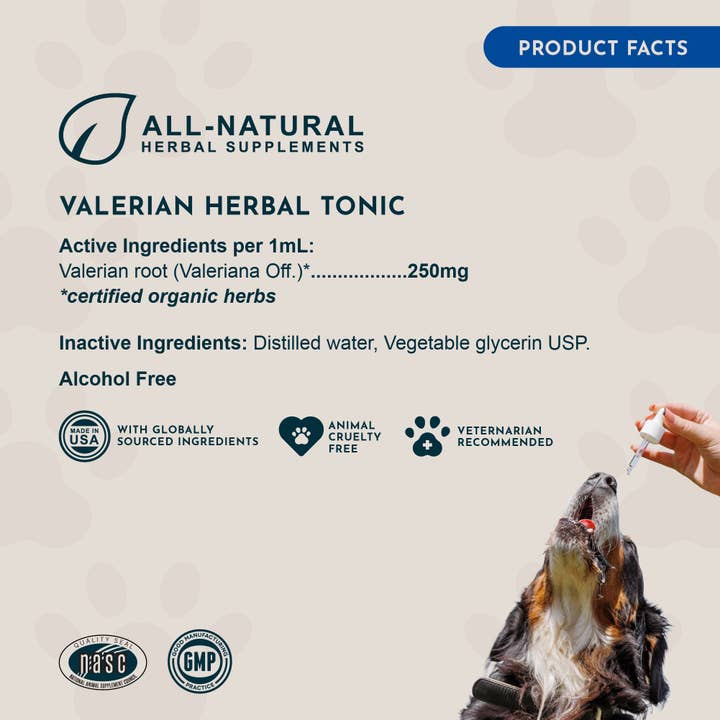 Animal Essentials - Wholesale Pet Supplement - Cat/Dog - Valerian Herbal Tonic | Promotes Calming Effect6
