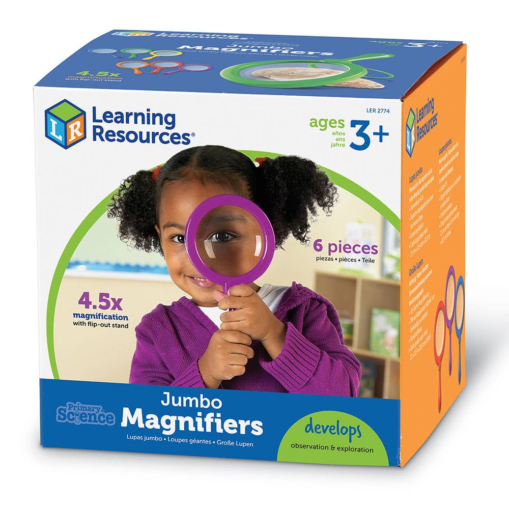 Learning Resources - Wholesale Toy Set - Kids - Primary Science™ Jumbo Magnifiers, Set of 6 (without stand)8