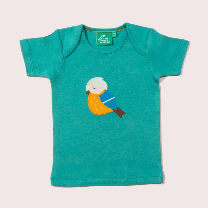 Little Bird Applique Short Sleeve T-Shirt for wholesale by Little Green Radicals