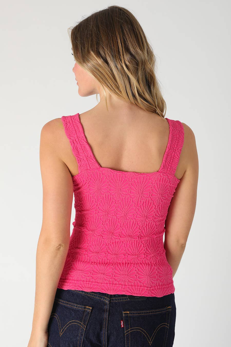 NIKIBIKI - Vente Haut en maille – femme - Haut carré texturé en dentelle NS841626