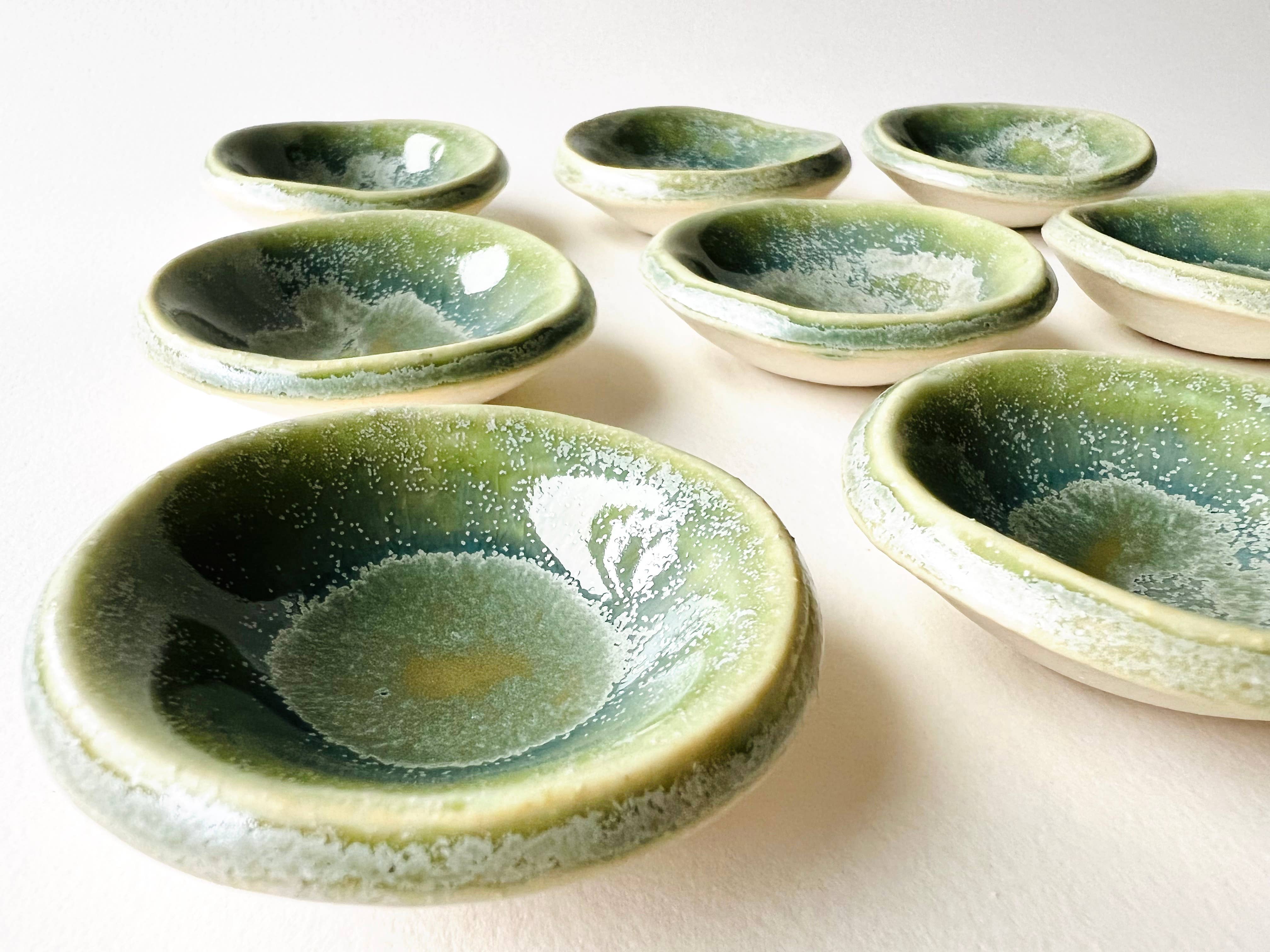 MoonMoon Ceramics – wholesale Jewellery dish – Green Tea Tiny Ring Dish10