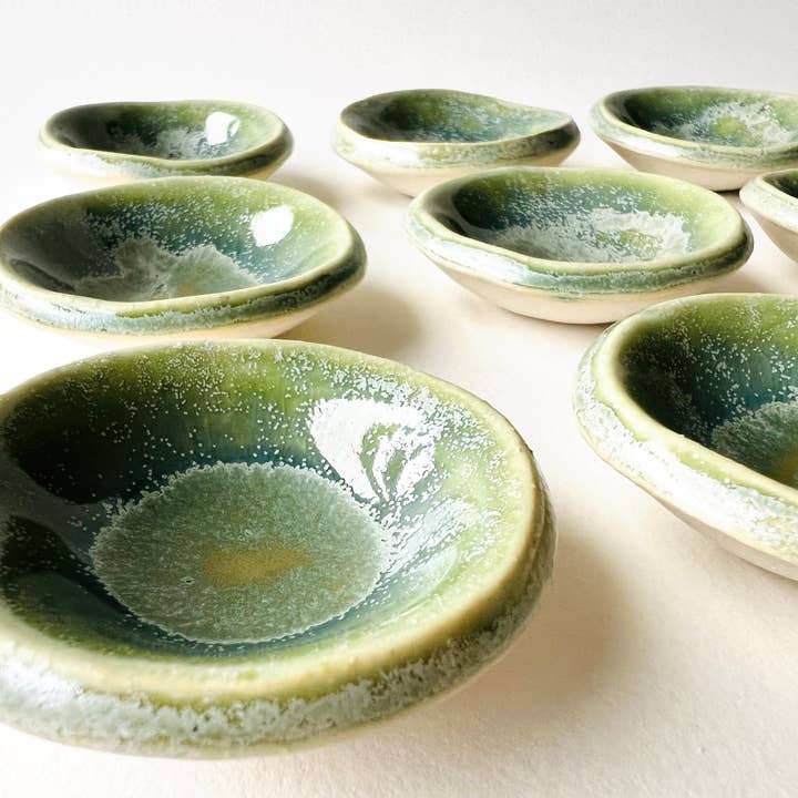 MoonMoon Ceramics – wholesale Jewellery dish – Green Tea Tiny Ring Dish10