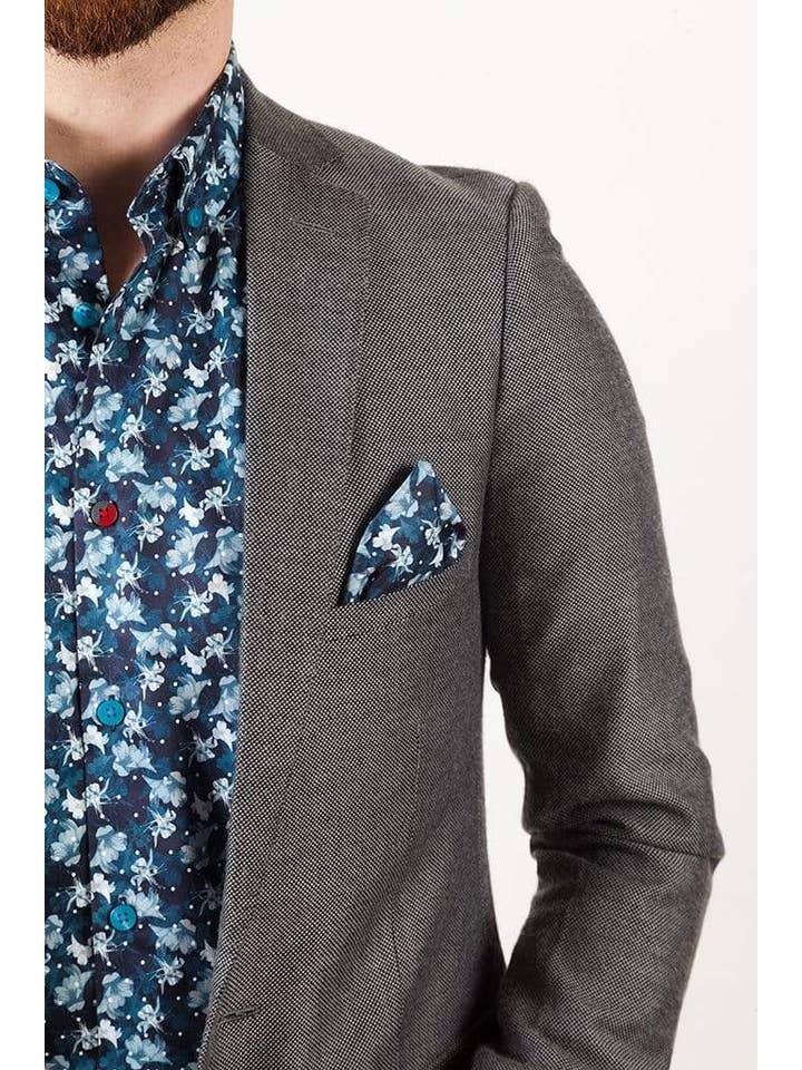 Aayat Menswear – wholesale Buttoned-down shirt – Men's – MENS FLORAL SHIRT IN BUTTON-DOWN COLLAR