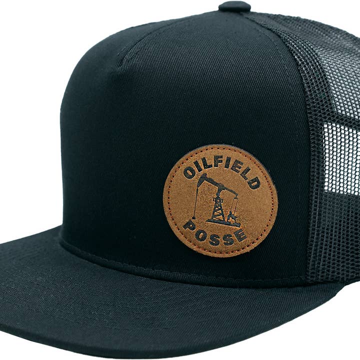 East Texas Sales & Service - Wholesale Trucker Hat - Unisex - Oilfield Cap - Leather Patch - Oilfield Posse