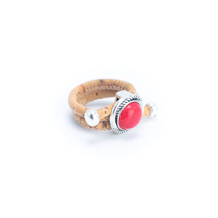 Meninas Bonitas Cork - Wholesale Cocktail/Statement Ring - Antique Silver vintage women Ring RW-019-MIX-10