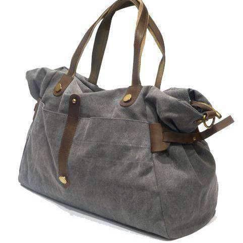 ZEDE PARIS - Wholesale Weekender Bag - Women's - SAINT-LAZARE - Weekend travel sports bag in canvas and leather40