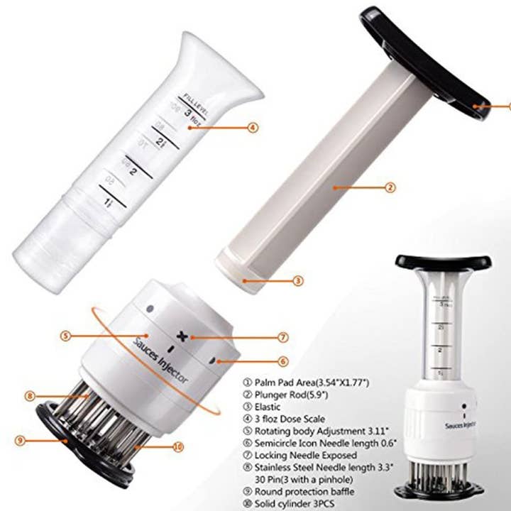 VIGOR - Wholesale Kitchen tool/gadget - Chef Multifunctional Meat Tenderizer Needle Stainless Steel,10