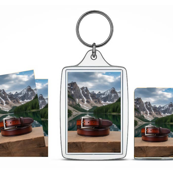 AB Crystal Collection - Wholesale Keychain - Unisex - Leather Belt Souvenir Gift Set β USA/Canada Daily Life 1