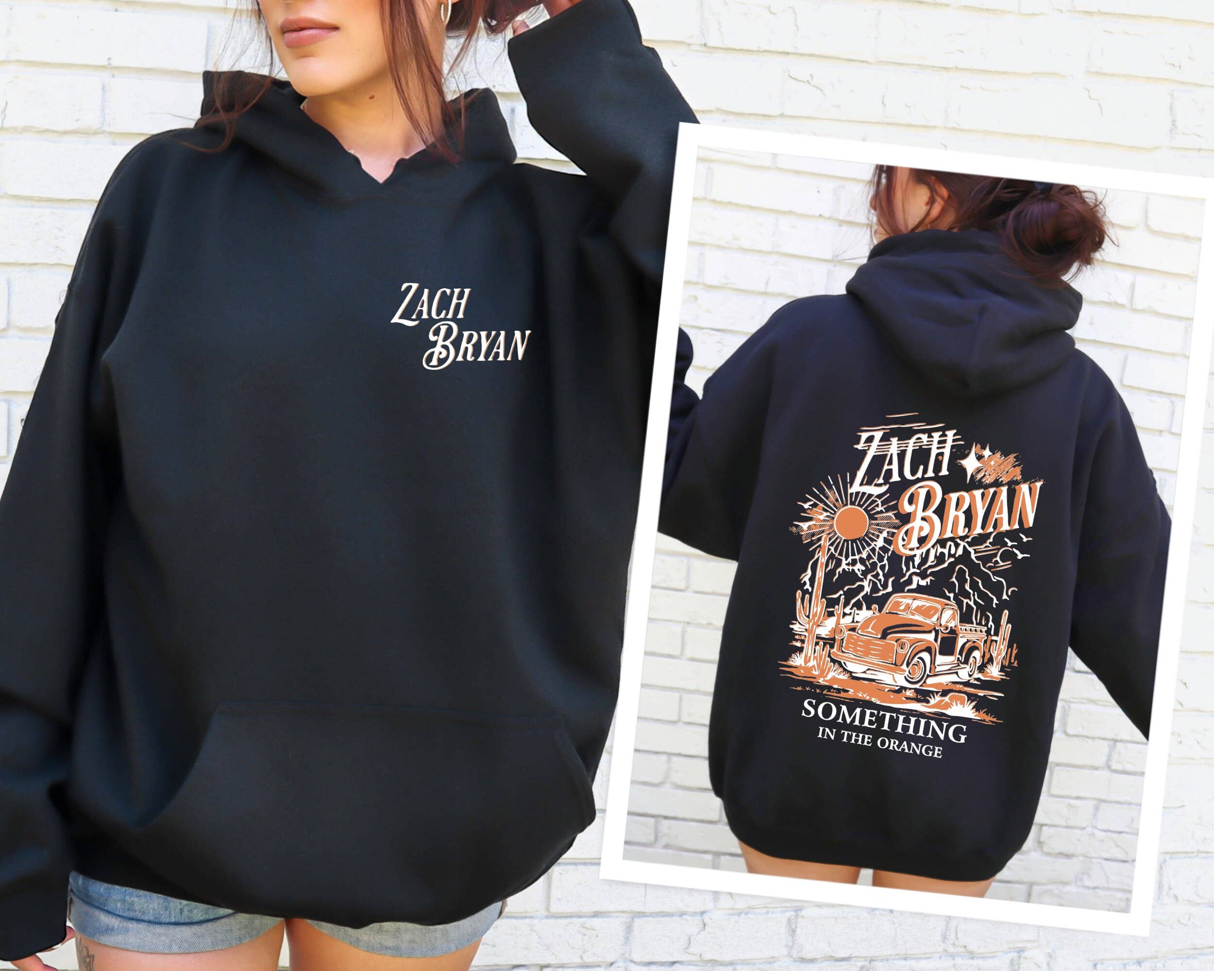 TheKingShirt - Wholesale Hoodie - Women's - Zach Bryan 'Something in the Orange' Graphic Hoodie