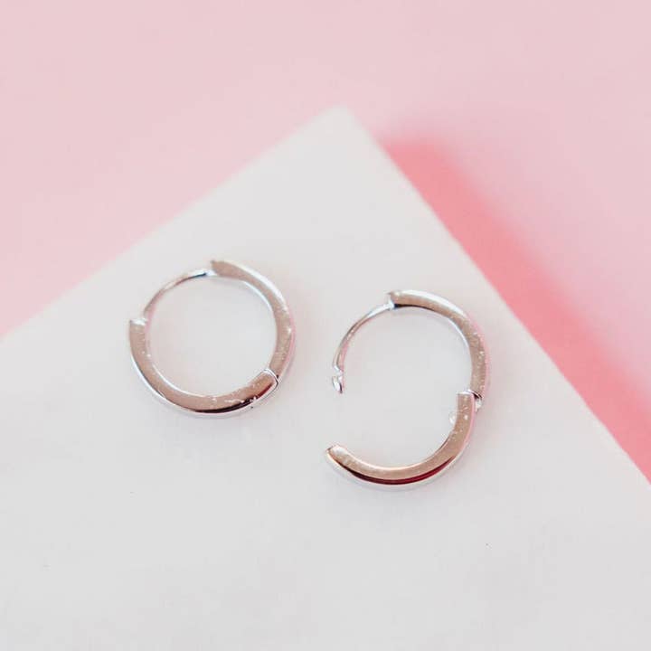 Chloe + Lois - Wholesale Huggie Earrings - Pink Opal Huggie Hoops8