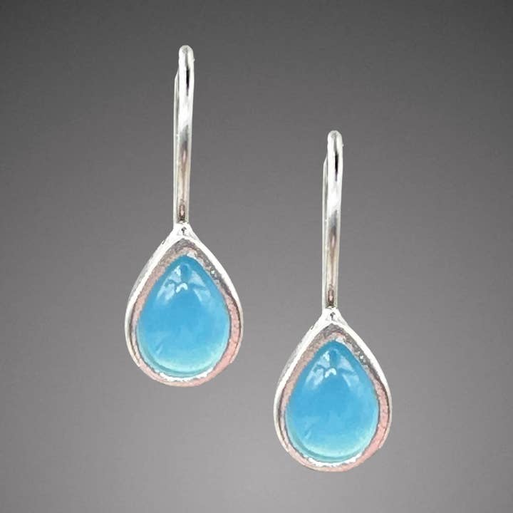 Raindrop earrings hook style for wholesale by Tiny Desk Designs