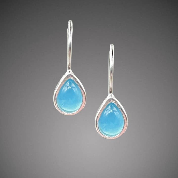 Raindrop earrings hook style for wholesale by Tiny Desk Designs