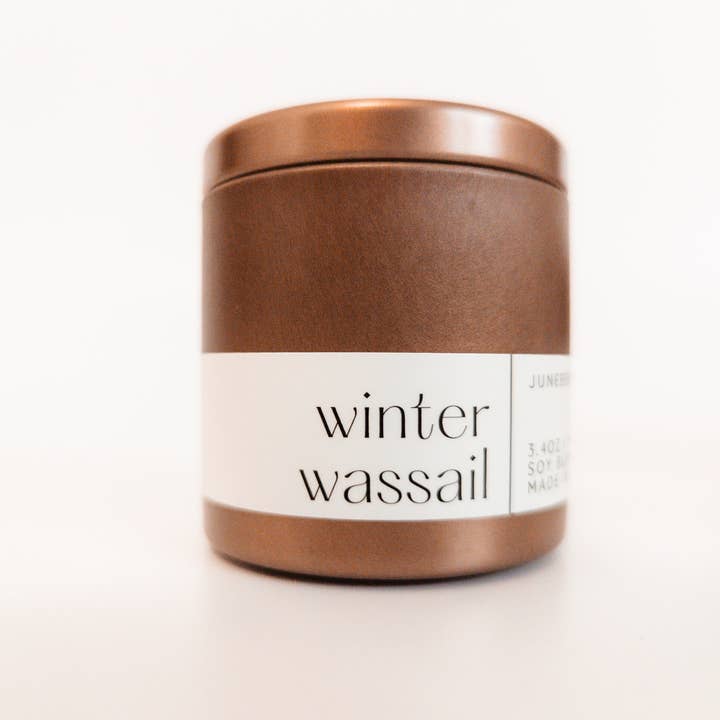 juneberryplace home fragrances - Candles, Diffusers & Sprays - Wholesale Jar/Filled Candle - Winter Wassail Holiday Candle with Crackling Wood Wick1