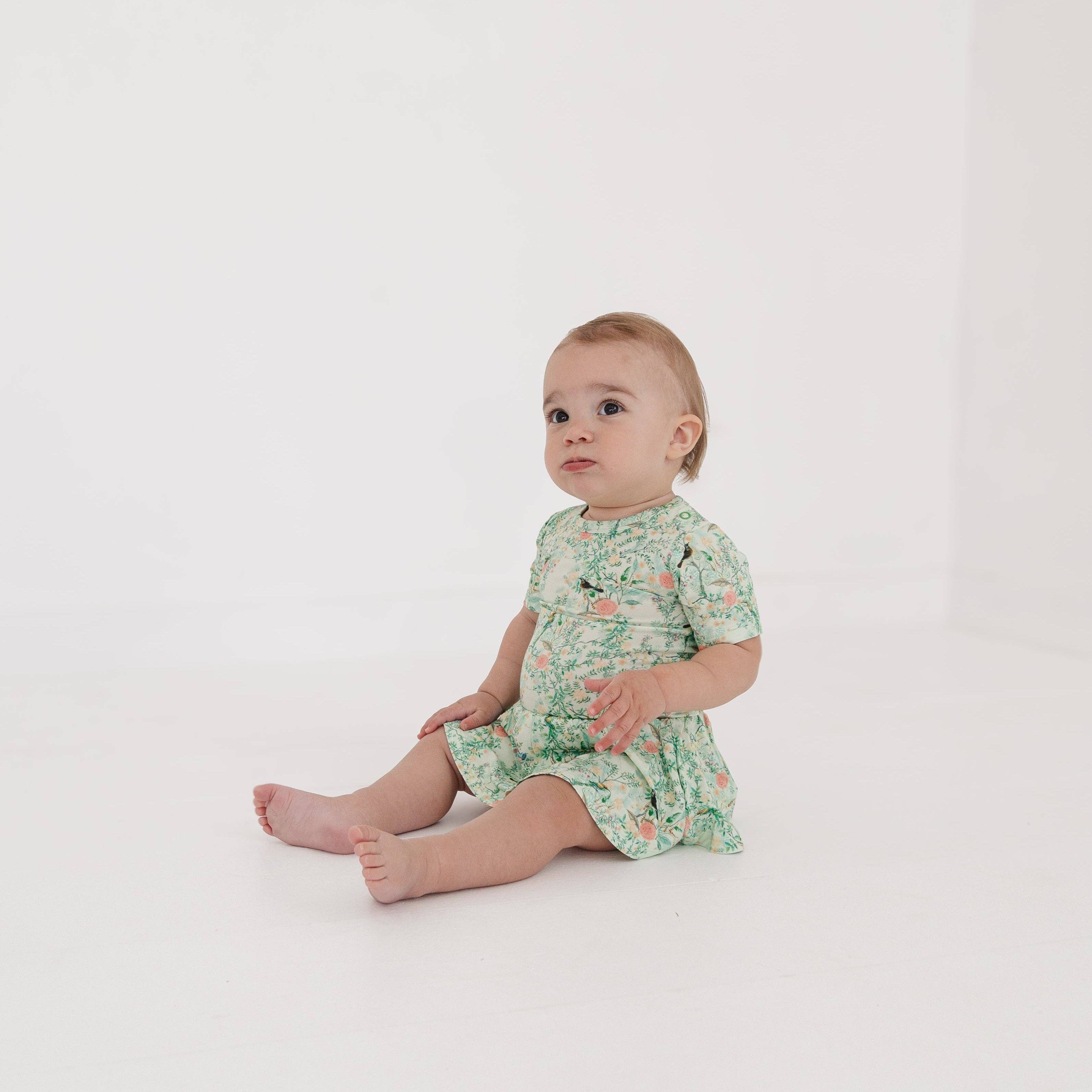 Motette - Wholesale Jurk - Baby - Salie Bloesem Bamboe Werveljurk met Rompertje4