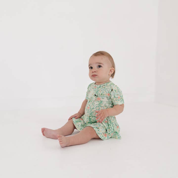 Motette - Wholesale Jurk - Baby - Salie Bloesem Bamboe Werveljurk met Rompertje4