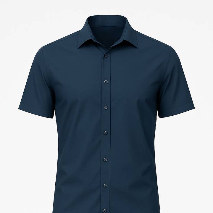 Men's Short Sleeve Performance Stretch Dress Shirts for wholesale by Galaxy By Harvic