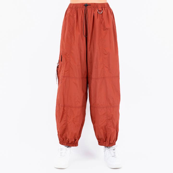 American Bazi - Wholesale Lounge Sweatpants/Joggers - Women's - HIGH WAIST NYLON BALLOON CARGO JOGGERS - RJJ30585NY4