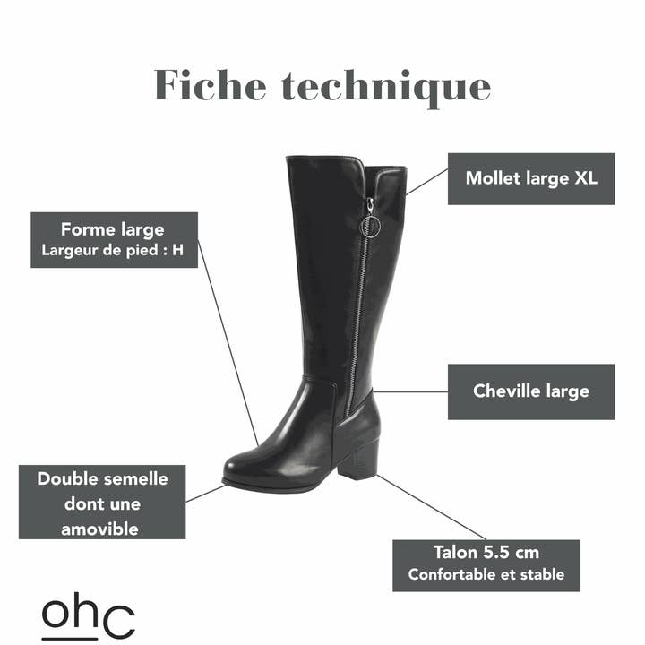 Gabylou - Wholesale Boots - Women's - XL boots for wide calves - Pomelo model2