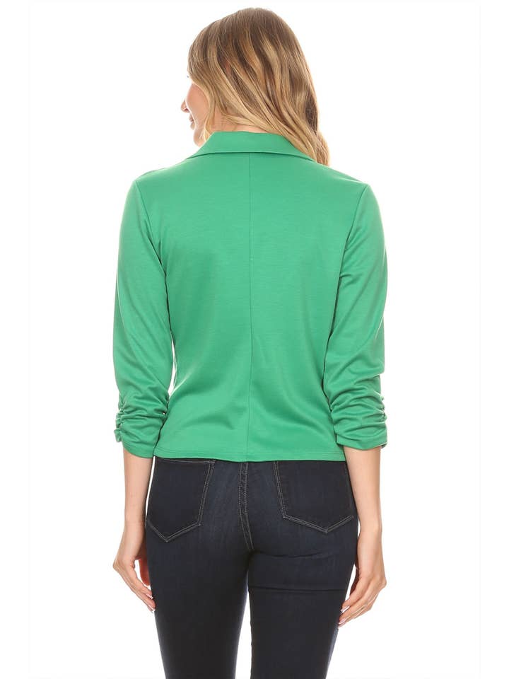 MOA COLLECTION - Venta al por mayor Blazer - Mujer - Blazer largo hasta la cintura con cierre de un botón para mujer (paquete abierto)19