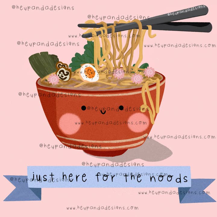 bol à ramen (impression d'art) pour la vente par heypandadesigns