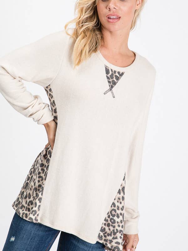 LMT1142-Haut en tricot animalier en cachemire Candice pour la vente par lovely melody